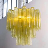 Lustre moderne en verre de Murano AB pour plafond haut, luxe, style américain, pour hall d'entrée, grand escalier, couleur personnalisée