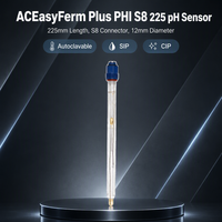 Électrode pH en ligne pour cuve de fermentation, bioréacteur, transmetteur d'analyseur de pH, stérilisable à la vapeur, pH 0-14, personnalisable OEM ODM