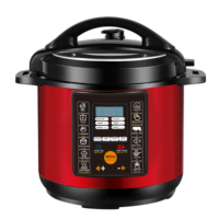 Olla a presión de acero inoxidable 6L de bajo precio multifunción para el hogar adecuada para 5 personas, olla eléctrica de alta presión
