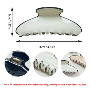 DD Luxe Acetaat Haar Klauw Clip 11cm Grote Haarclip Aangepaste Logo Franse Effen Kleur Klauw <span class=keywords><strong>Clips</strong></span> Hoge Kwaliteit Groothandel - Product Image 4