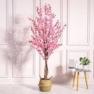 Arbre à vœux artificiel en soie, imitant un cerisier ou une pêcherie, pour la décoration de salon, de mariage, d'événements extérieurs et de magasins - Product Image 3