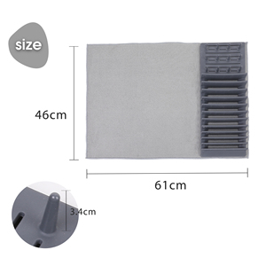 new design Plastic Dish Drying Rack with Super-Absortbent Microfiber for Kitchen Counter blanket