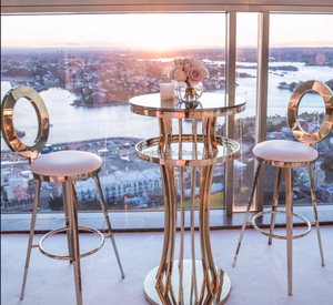 Factory Wholesale Kitchen and Restaurant bar Stool <strong>Cocktail</strong> Chair and <strong>Table</strong> High Chairs bar <strong>Table</strong> Set - Product Image 2