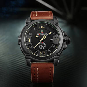 <span class=keywords><strong>NAVIFORCE</strong></span> 남성 시계 최고 브랜드 스포츠 석영 시계 가죽 스트랩 시계 남성 방수 손목 시계 renogio musculino 9099 - Product Image 5