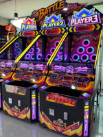 Machine de jeu d'arcade à monnayeur Final Strike pour 3 joueurs, avec lancer de balles connecté et rédemption de tickets, pour centre de jeux et FEC