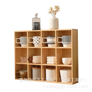 Mori Hyakuman Solid Wood Storage <b>Rack</b> 51x39x8.5cm Multi Layer Kitchen <b>Shelf</b> Durable Standing Type - Product Image 3