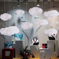 Nouveau style 2024 : Nuages de coton de luxe avec éclairage LED, suspension plafond effet orage pour décoration DIY