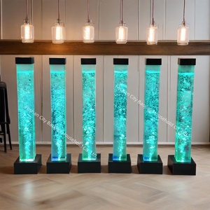 Tubes lumineux décoratifs à colonne d'eau à bulles LED pour mariage, mobilier lumineux pour mariage - Product Image 1