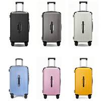 Valise rigide moderne légère en ABS PC avec serrure TSA, roues silencieuses pivotantes, doublure en polyester, pour bagages à main ou à roulettes