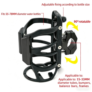 Compatible avec tous les modèles - Kawasaki Ninja 400/Z400, barre de protection en aluminium et <span class=keywords><strong>porte</strong></span>-<span class=keywords><strong>bouteille</strong></span> d'eau, accessoires de modification universels - Product Image 4