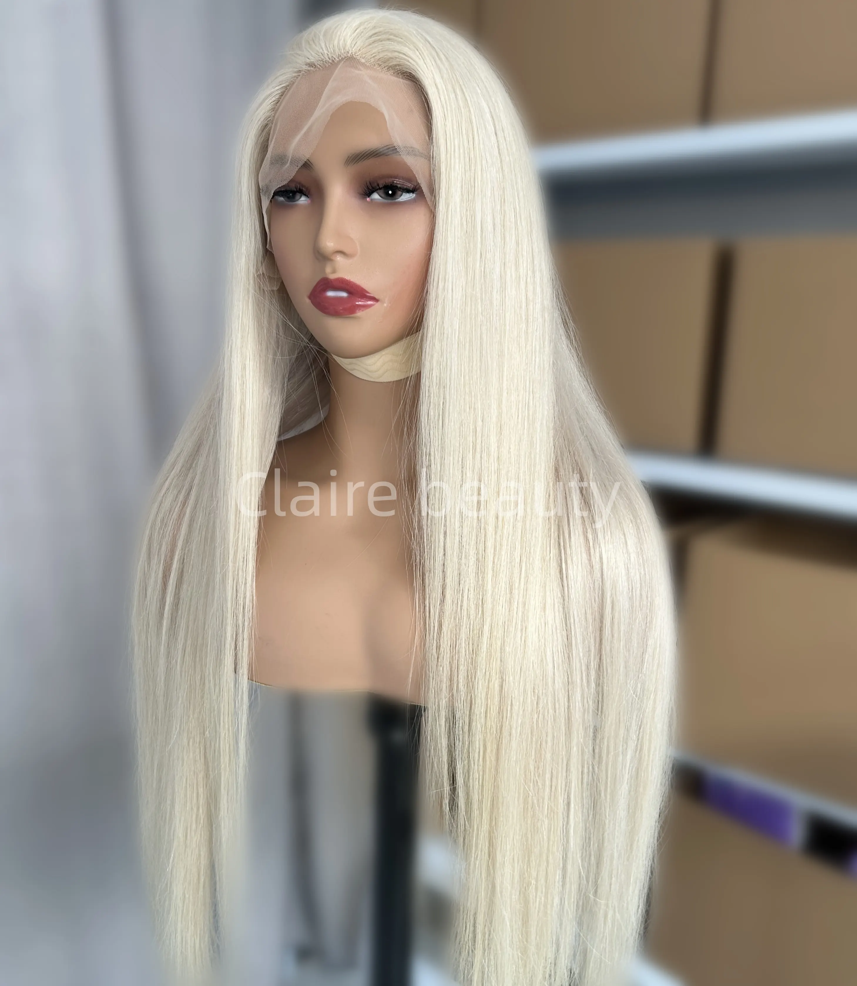 Fast Shipping Platinum color Virgin Human Hair Soft And Smooth 13x4 13x6 Full Lace Wigs Cuticle Aligned Lace Front Wigs