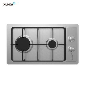 Xunda 30cm <span class=keywords><strong>plaque</strong></span> de cuisson à gaz intégrée 2 brûleurs cuisinière à gaz en acier inoxydable cuisinière à gaz tables de cuisson - Product Image 2