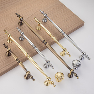 French Style Cabinet <b>Door</b> Handles Zinc Alloy Bar Shape Gold <b>Silver</b> Durable Furniture Handle <b>Knob</b> - Product Image 1