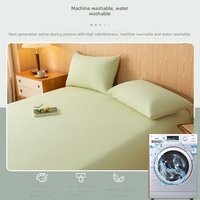 Ensemble de draps de lit pour dortoir en coton 100% - Style moderne minimaliste - Antibactérien - Trois pièces - Housse de couette et taie d'oreiller - Convient à toutes les saisons