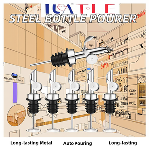 <span class=keywords><strong>Bouchon</strong></span> <span class=keywords><strong>de</strong></span> <span class=keywords><strong>bouteille</strong></span> <span class=keywords><strong>de</strong></span> <span class=keywords><strong>vin</strong></span> en acier inoxydable réutilisable avec ouverture/fermeture automatique <span class=keywords><strong>pour</strong></span> sauce soja et huile comestible KTV Bar - Product Image 2