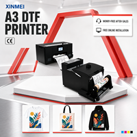 Machine d'impression DTF A3 XINMEI 30 cm avec tête d'impression Epson, imprimante de transfert direct sur film PET avec secoueur de poudre pour vêtements