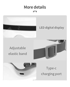 Masseur oculaire chauffant réglable avec télécommande sans fil, personnalisable avec logo fournisseur, pour le soulagement du stress et la santé des yeux - Product Image 4