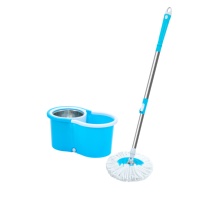 Serpillère Magique de Nettoyage de Sol en Microfibre Écologique à Double Essorage, avec Seau Télescopique en Acier Durable et Technologie de Rotation de la Tête, Vente en Gros