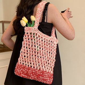 กระเป๋าถักโครเชต์ของผู้หญิงใหม่, กระเป๋าถักโครเชต์แฟชั่นเรียบง่ายกระเป๋าชายหาดวันหยุดพักผ่อน - Product Image 2