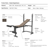 Banc de musculation pliable en acier réglable LIVEUP pour l'entraînement à domicile, la salle de sport, l'entraînement physique, la musculation, la presse, la musculation