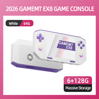 Console de Jeu Vidéo Portable Rétro EX8 de 4,88 Pouces Double Système 10000+ Jeux Prend en Charge la Télévision/Manette