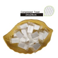 Mini serviettes comprimées non tissées jetables écologiques antimicrobiennes portables pour le camping, serviettes de poche, mouchoirs, lingettes pour le visage