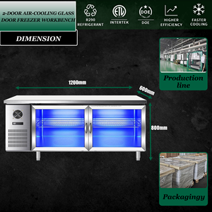 180L Commercial Salad Bar Counter Freezer <b>Table</b> Digital air display fridge refrigeration pizza - Product Image 2