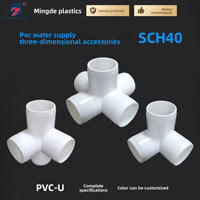 Conexiones de Tubería de PVC de Estándar Americano para Exportación, de Tres y Cuatro Vías, Impermeables, Conexión Hembra Hexagonal Lisa, Garantía de 3 Años