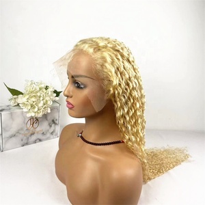 Highknight capelli grezzi di alta qualità Pre pizzicato pizzo trasparente disponibile colore <span class=keywords><strong>chiaro</strong></span> 613 parrucche per capelli anteriori In pizzo <span class=keywords><strong>biondo</strong></span> per donna - Product Image 4