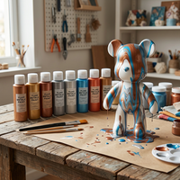 Couleurs personnalisées et marque privée pour l'art du bear art fluide DIY, ensemble de peinture acrylique fluide 60 ml, fournitures de peinture par coulage artisanal