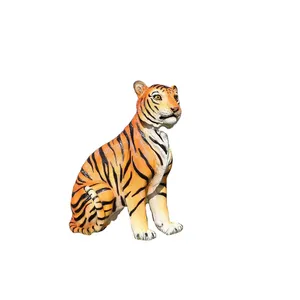 Escultura de Animales de Resina de Gran Tamaño para Decoración de Parques y Zoológicos, Estatua de Tigre de Fibra de Vidrio de Tamaño Real, <span class=keywords><strong>a</strong></span> Buen Precio - Product Image 1