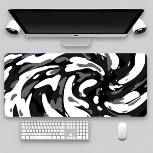 Tấm lót chuột xoáy tròn in logo tùy chỉnh, kích thước lớn XXL, chất liệu cao su neoprene, dùng cho văn phòng và chơi game, kích thước 90x40cm - Product Image 1