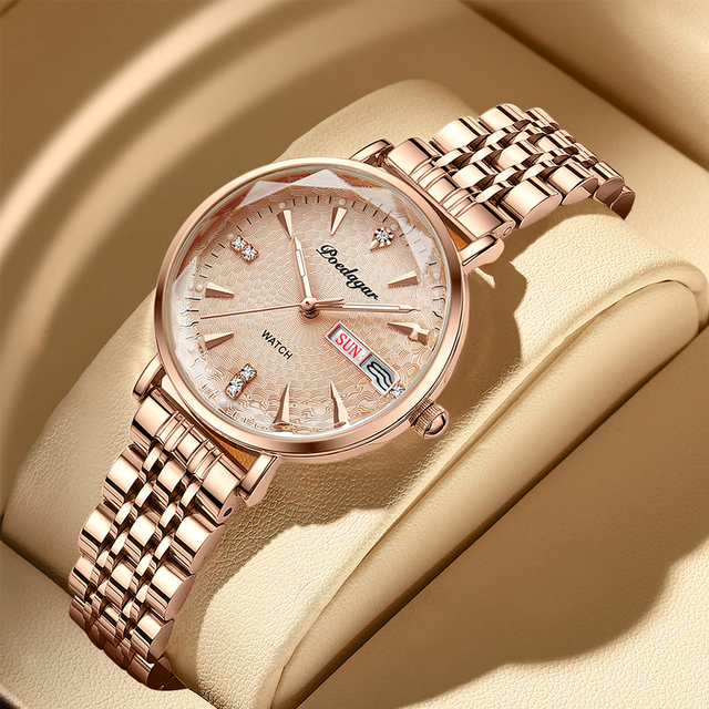 POEDAGAR 312 Women's Brand Quartz Watches Luxury New Fashion Sports Business Waterproof Luminous Hands Date Wristwatch for Women
