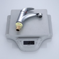 Robinet de salle de bain moderne en alliage de zinc brossé, à poignée unique, à capteur sans contact, chromé, pour montage sur plan, idéal pour salle de bain et salon.