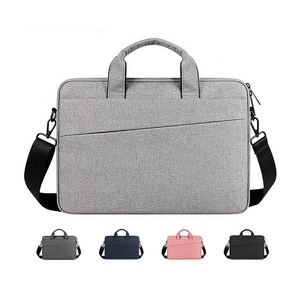 15.6 Inch Durable Soft Nylon Waterproof Zipper Large Capacity Messenger <b>Bag</b> Business Laptop Sleeve with Shoulder Strap - Product Image 1