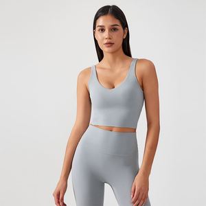 Nouveau Soutien-Gorge de Sport en Tissu Demi-Fixe à Forte Compression pour Femme avec Coussinets, Dos Nageur, Sous-Vêtement de Course, Haut Coloré pour Fitness et Yoga - Product Image 5