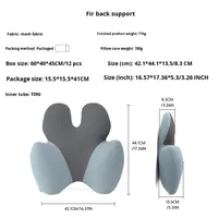 Coussin de soutien lombaire en mousse à mémoire de forme orthopédique personnalisable pour une utilisation prolongée au bureau et en voiture