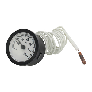 0-120 ° Termometro a capsula capillare con sonda in rame, indicatore di temperatura meccanico per tubazioni HVAC - Product Image 1
