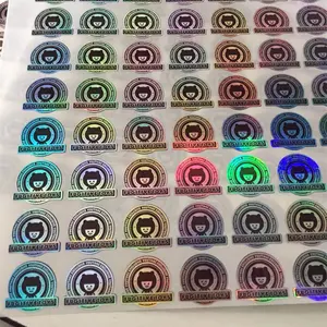 Ücretsiz tasarım özel tasarım gökkuşağı renk metalik hologram die cut 2d lazer sticker hologram kalıp kesim sticker