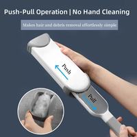 Brosse électrostatique double face réutilisable pour enlever les poils d'animaux, poignée ergonomique pour soulever les poils de chien/chat des vêtements, des meubles, des sièges de voiture