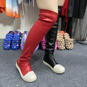 Bottes Cuissardes Plates Automne Hiver, Tube Mi-Long, Plateforme à Semelle Épaisse, Bottes Hautes <span class=keywords><strong>Femme</strong></span>, Chaussures <span class=keywords><strong>Femme</strong></span> 2022 - Product Image 2