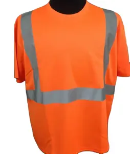 Gilet réfléchissant extérieur de couleur fluorescente Gilet uniforme de construction haute visibilité Gilet de sécurité extérieur en tissu respirant