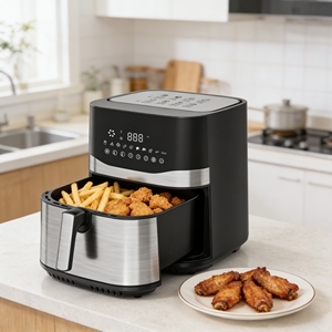 Freidora de Aire Digital Moderna de 9L, Cuadrada, de Plástico y Acero, sin Aceite, con Pantalla Táctil, para Uso Doméstico y Hotelero, 2 Años de Garantía - Product Image 6