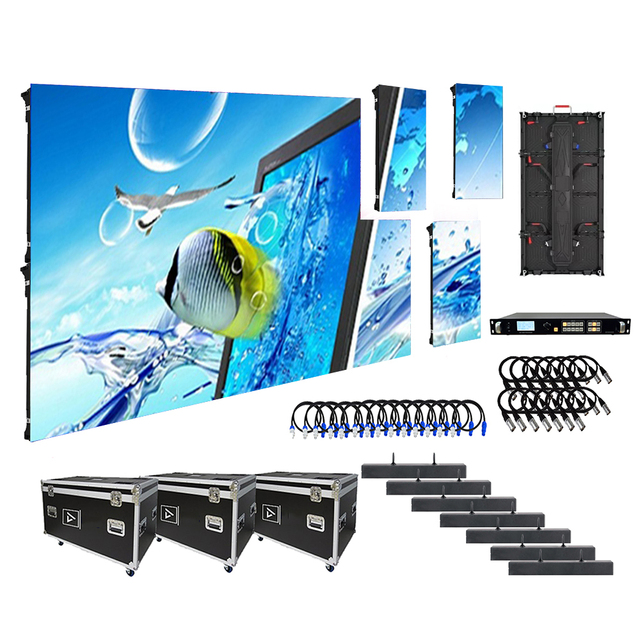 Factory HD Outdoor P3.91 Led Video Wall Panel 5m X 3m 500*1000mm P2.6 P3.9 Portable Stage  Event LED Display Screen for Concert