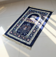 Tapis de prière portable en chenille rembourré, fabriqué à la machine, motif architectural, pliable, tapis musulman doux tissé pour la maison et les voyages