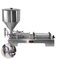 Machine de remplissage semi-automatique pneumatique PLC haute précision pour liquides, boissons et pâtes en verre, 200 ml/500 ml
