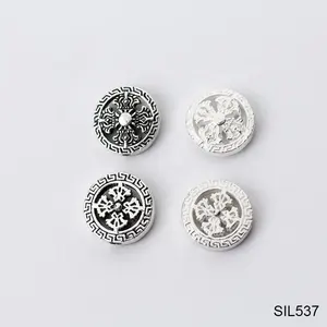 S925 스털링 실버 라운드 스페이서 비즈 팔찌 스페이서 SIL537