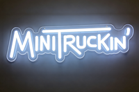 Enseigne néon LED personnalisée Mini Truckin pour passionnés de voitures, idéale pour garage, man cave, atelier, décoration murale