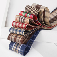 Ruban en polyester à carreaux style universitaire pour accessoires de coiffure et vêtements DIY, nœuds, chaussures, chapeaux, textiles de maison, boîtes cadeaux - Chine