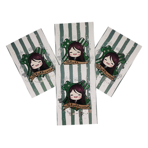 レトロなブランクかわいいプリントロゴ穴あきラブポストカードギフトボックス袖 - Product Image 4